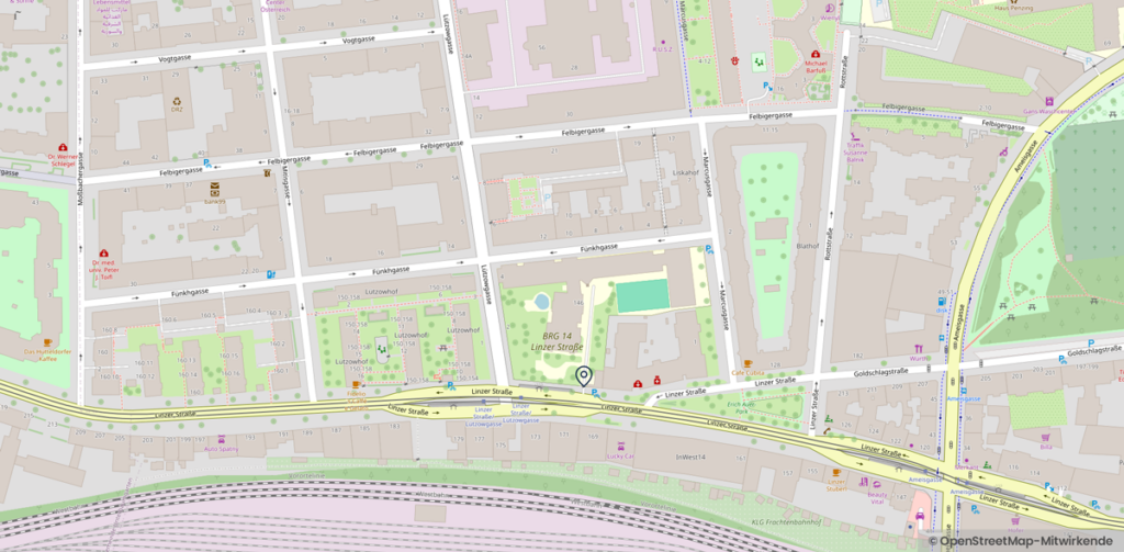 Lageplan des BRG 14 Linzer Straße